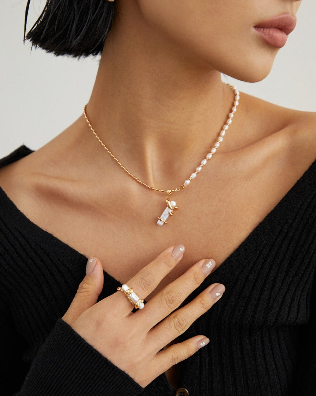 Elegant Sterling Silver Baroque Pearl Necklaces
